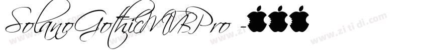 SolanoGothicMVBPro 字体转换